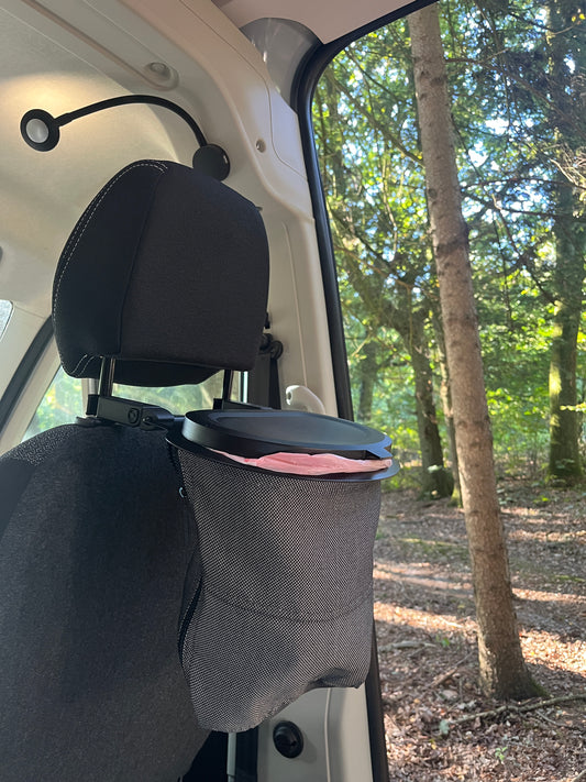 Flextrash + wallmount + flipclip + van hook